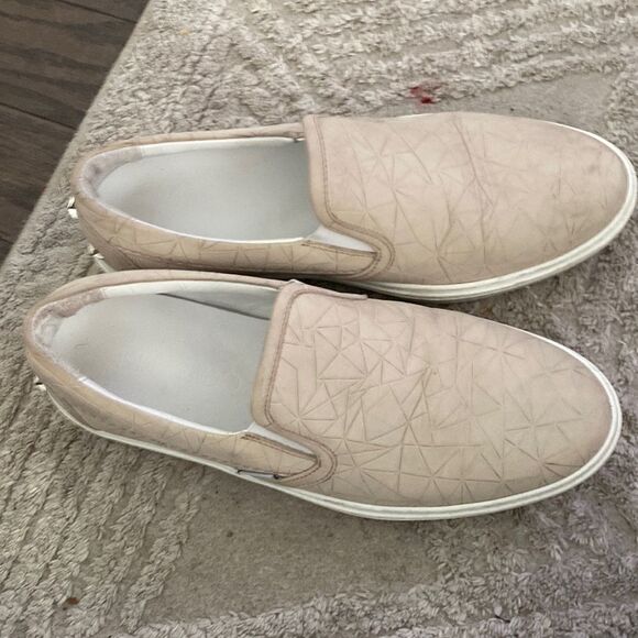 Jimmy Choo Other - Jimmy Choo  cream Grove Men's Crocodile-Embossed Slip-On Sneaker Size 42 .5